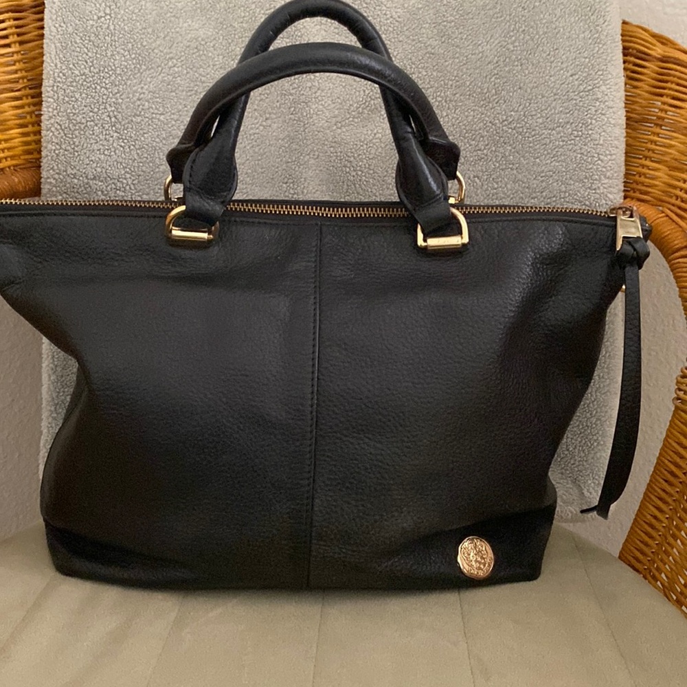 Vince Camino very soft black leather handbag.